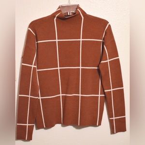 Burnt Orange Mock Neck Sweater